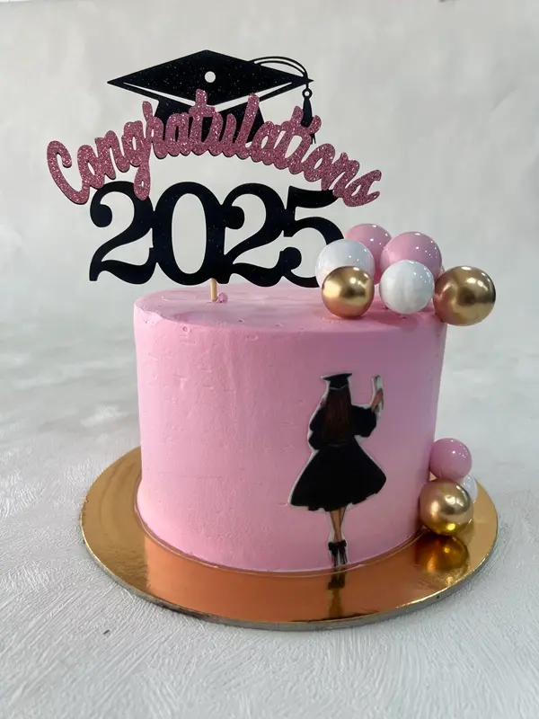 PINK GRADUATION CAKE 2025  