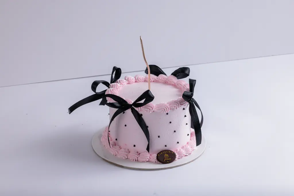 PINK BENTO CAKE WITH RIBBON