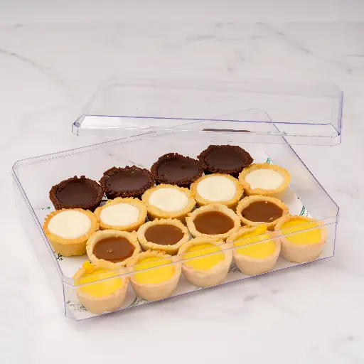 CLEAR BOX ASSORTED TART BITES 18PCS