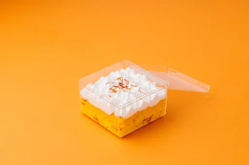SAFFRON MILK CAKE SLICE